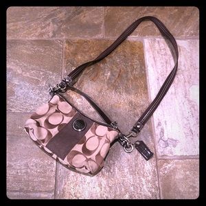 Tan Monogram Coach Purse